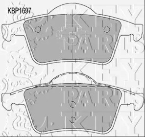 KEY PARTS kbp1697 -  Комплект тормозных колодок, дисковый тормоз